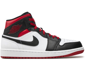 air jordan 1 mid white black red