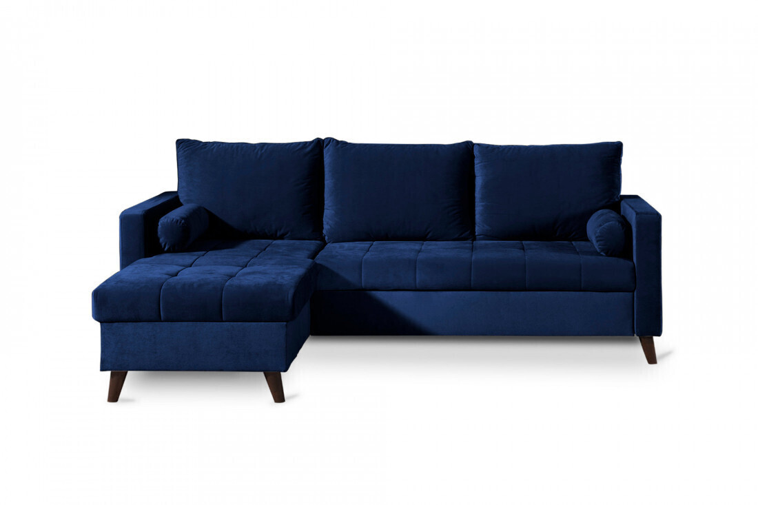 Best mobilier Canapé d'angle réversible Polar bleu nuit