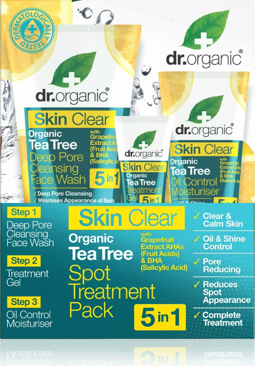 Dr. Organic Skin Clear Organic Tea Tree Spot Treatment Pack 5in1 (185ml)