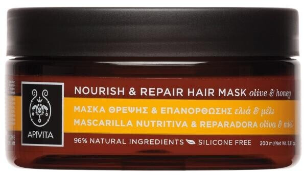 Apivita Nourish & Repair Hair Mask With Olive & Honey (200 ml)