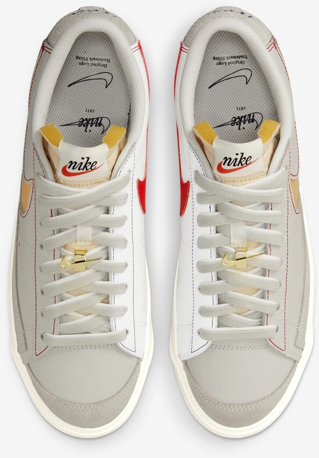 nike blazer light bone on feet