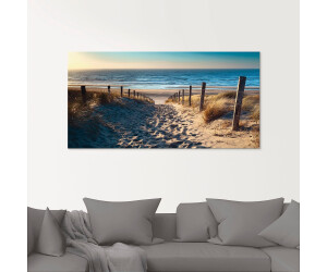 Art-Land Weg zum Nordseestrand Sonnenuntergang 60x45 bei cm € 52,11 Bilder beige , Preisvergleich | Strand ab