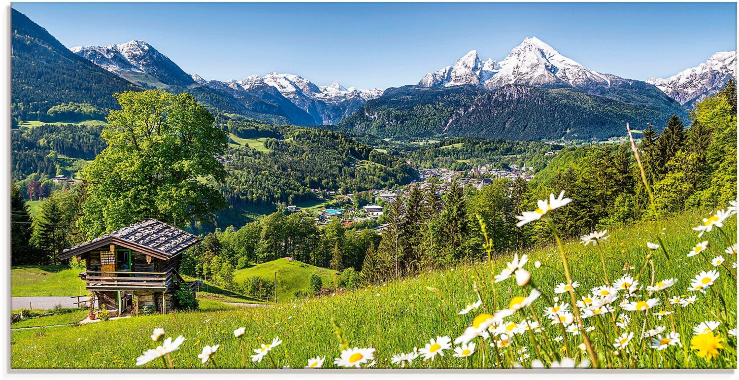 Art-Land Landschaft Bayerischen Berge grün Alpen bei | den 96,45 cm ab Preisvergleich 100x50 € in