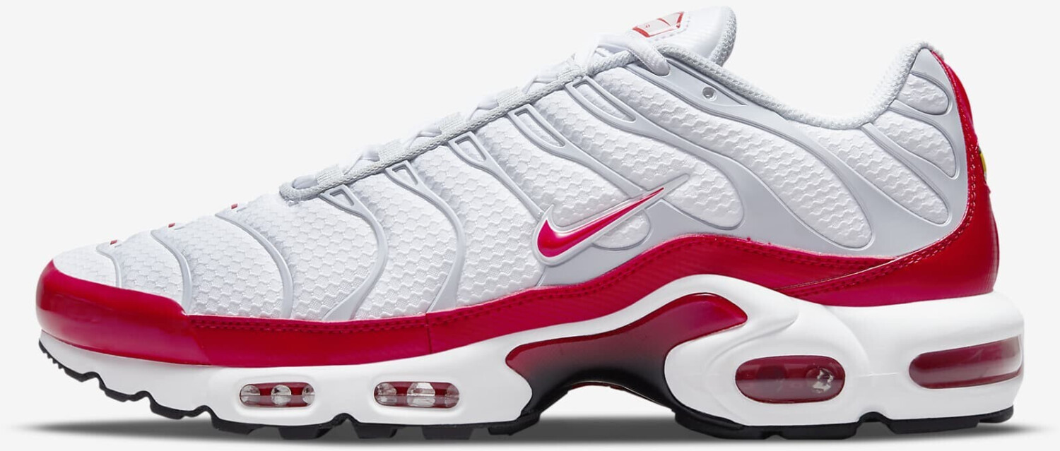 nike air max plus white university red