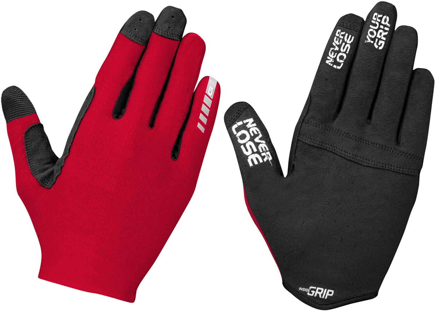 GripGrab Aerolite InsideGrip Long Finger Gloves red