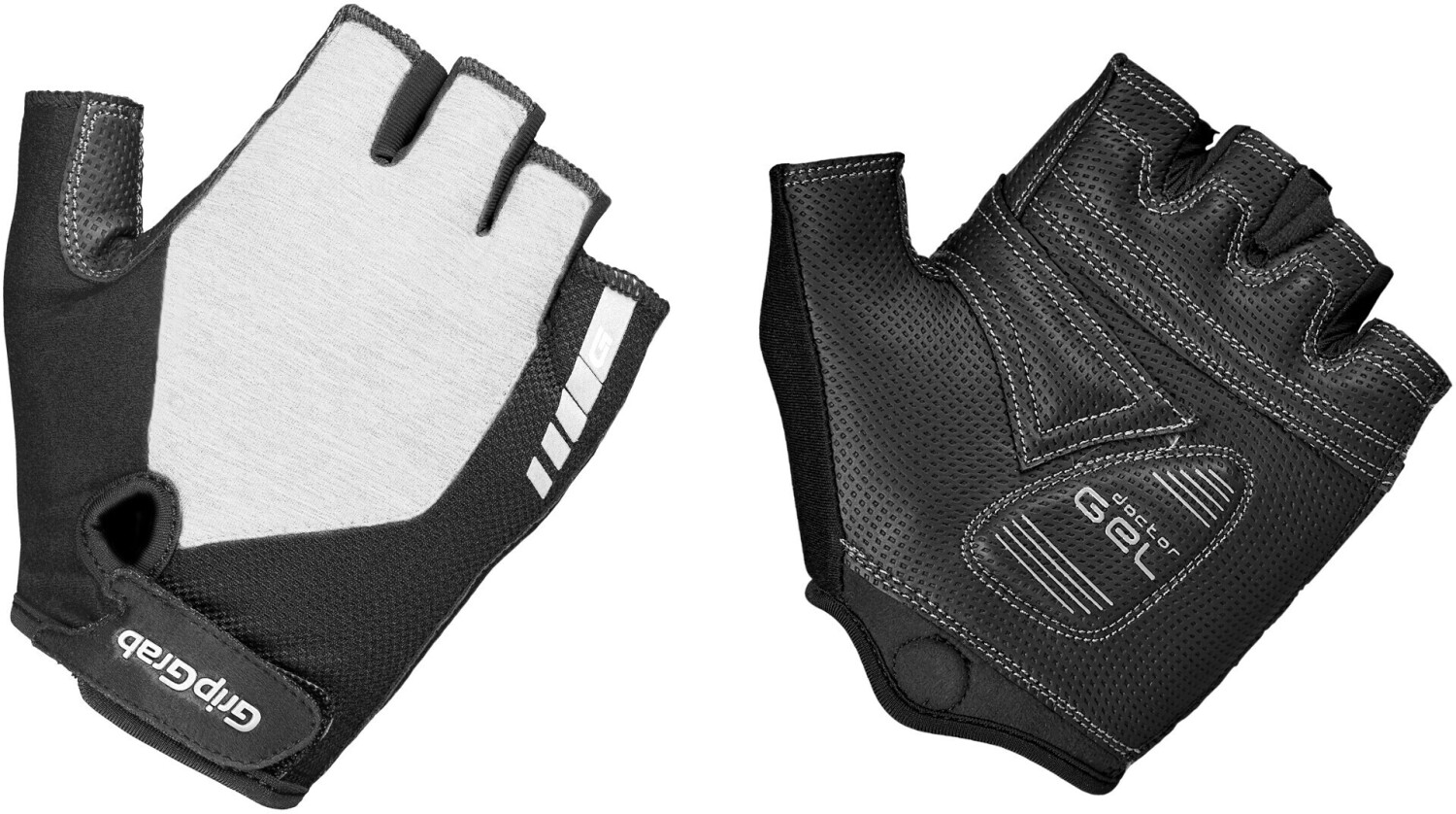 GripGrab Women's ProGel Padded Short Finger Gloves white