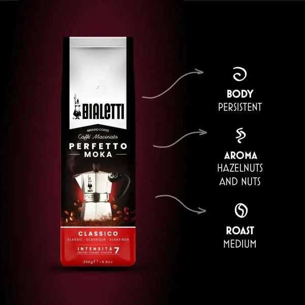 Bialetti Perfetto Moka Classico gemahlen (250g), Bild 8