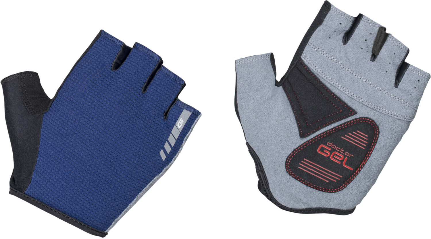 GripGrab EasyRider Padded Short Finger Gloves navy