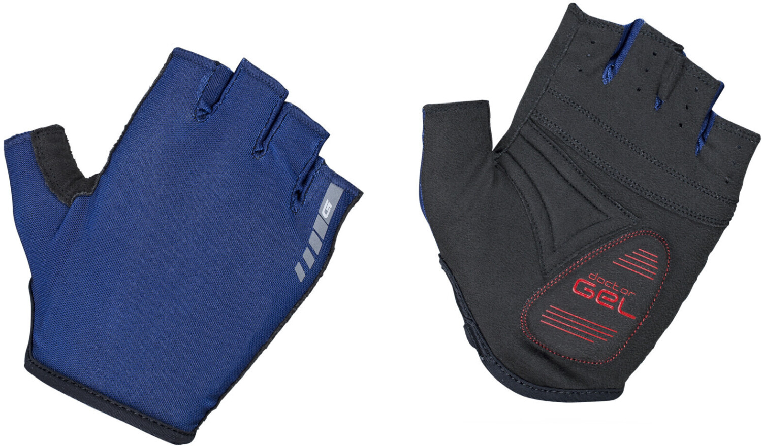 GripGrab Solara Padded Tan Through Short Finger Gloves navy