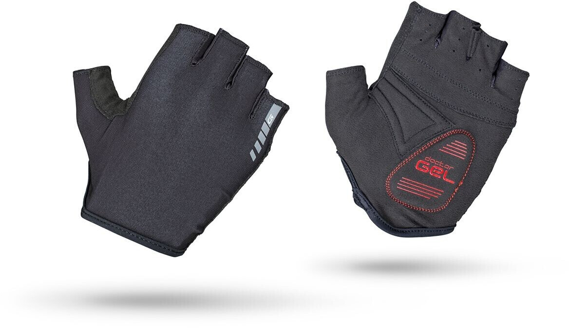 GripGrab Solara Padded Tan Through Short Finger Gloves black