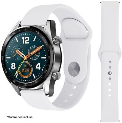 Ibroz Bracelet Samsung / Huawei SoftTouch 22mm blanc