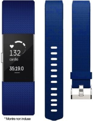 Ibroz Bracelet Fitbit Charge 2 silicone bleu