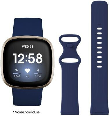 Ibroz Bracelet Fitbit Versa 3/Sense silicone bleu
