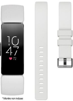 Ibroz Bracelet Fitbit Inspire 1/2 silicone blanc