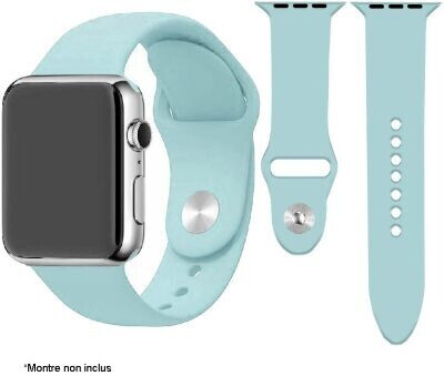 Ibroz Bracelet Apple Watch SoftTouch 44mm bleu ciel