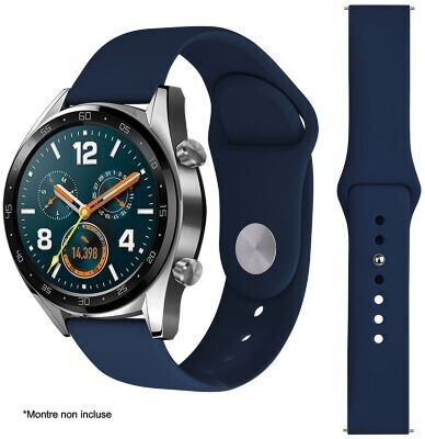 Ibroz Bracelet Samsung / Huawei SoftTouch 22mm bleu