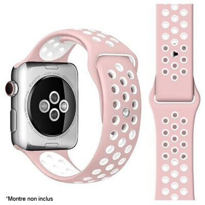 Ibroz Bracelet Apple Watch Sport 40mm rose/blanc