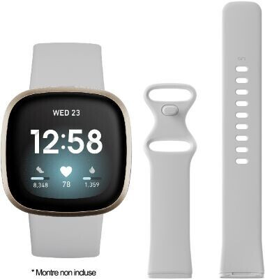 Ibroz Bracelet Fitbit Versa 3/Sense silicone blanc