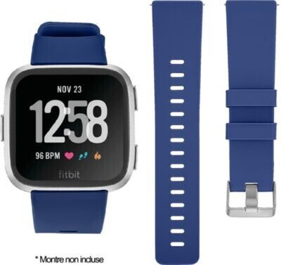 Ibroz Bracelet Fitbit Versa/Versa 2 silicone bleu