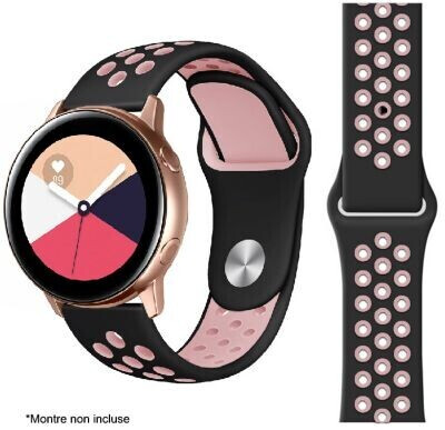 Ibroz Bracelet Samsung / Huawei Sport 20mm noir/rose