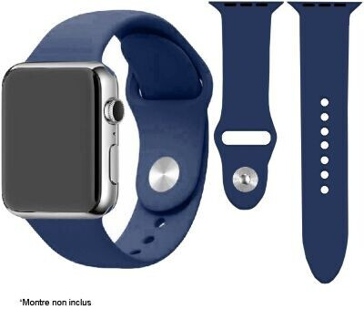 Ibroz Bracelet Apple Watch SoftTouch 44mm bleu nuit