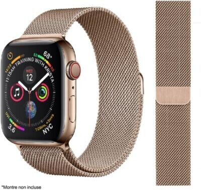 Ibroz Bracelet Apple Watch maille 40mm doré
