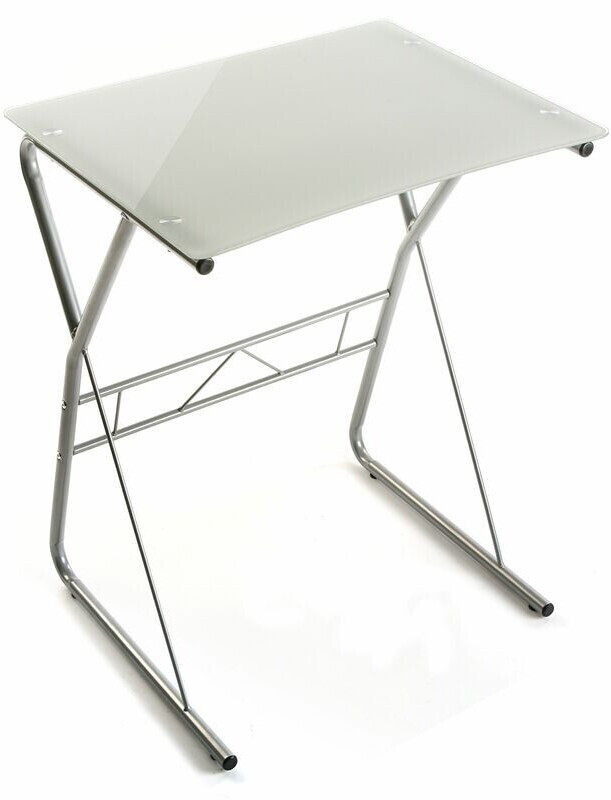 Versa Bureau en verre blanc et métal