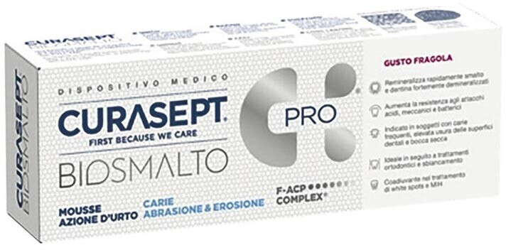 Curasept Biosmalto Mousse Cavities Protection Strawberry Flavour 50ml