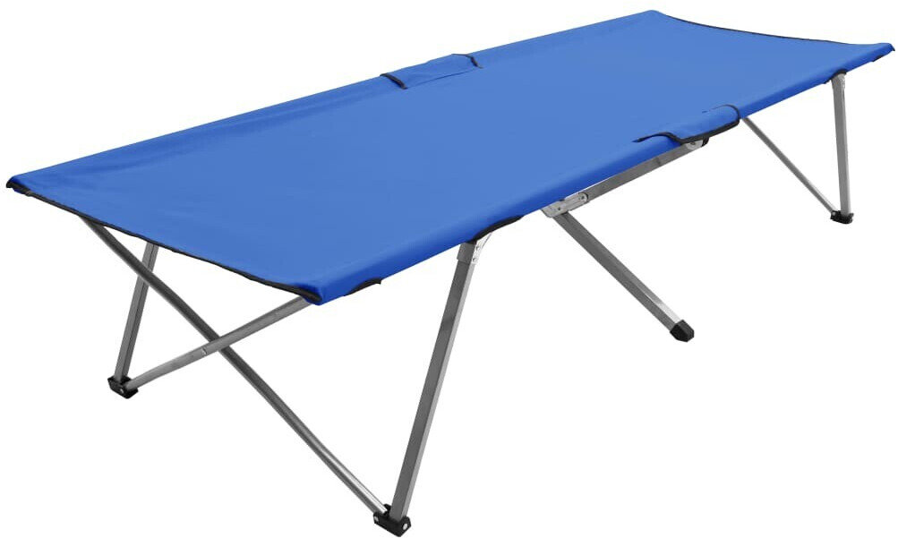 vidaXL Camp Bed 206x75x45cm blue