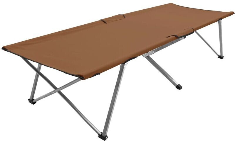 vidaXL Camp Bed 206x75x45cm brown