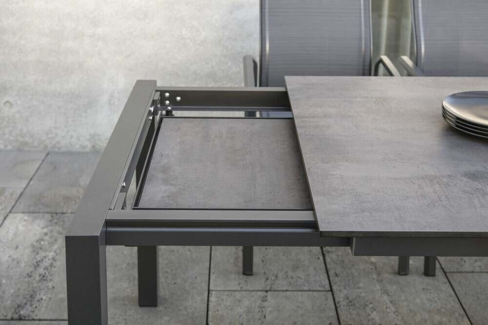 Stern Ausziehtisch 160/210x90cm Aluminium Silverstar/smoky (432312) ab
