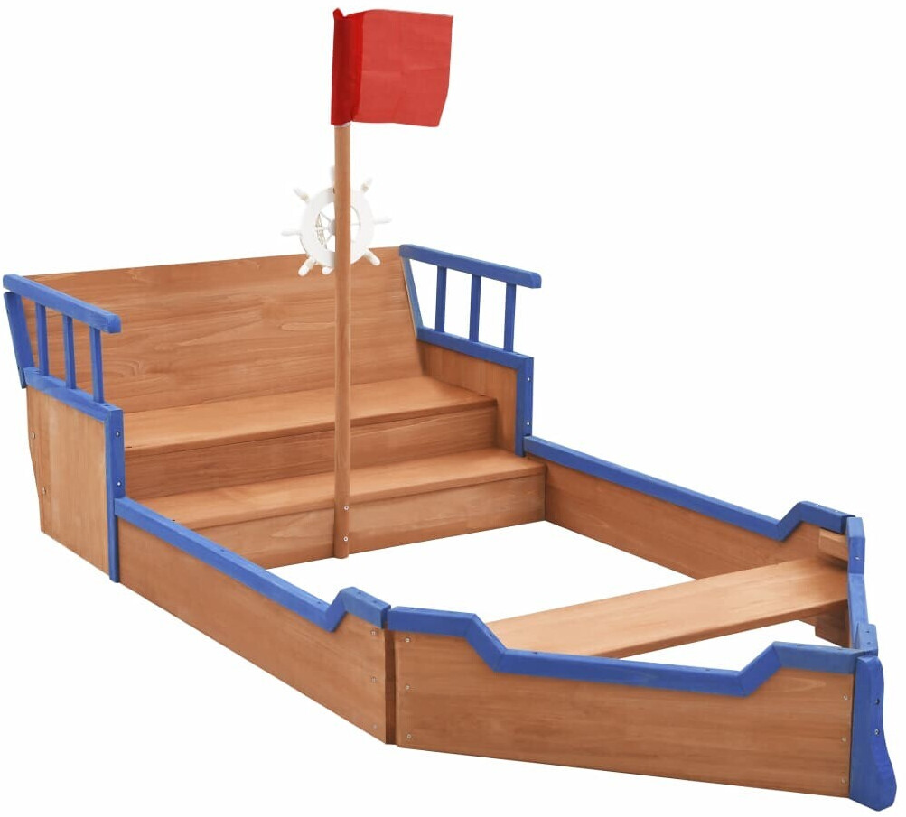vidaXL Sandbox Pirate Ship 190x94,5x136cm
