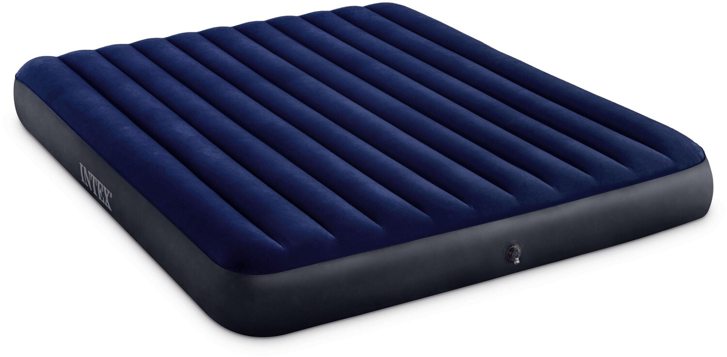 Надувной матрас intex full dura beam downy airbed with built in foot pump 64762