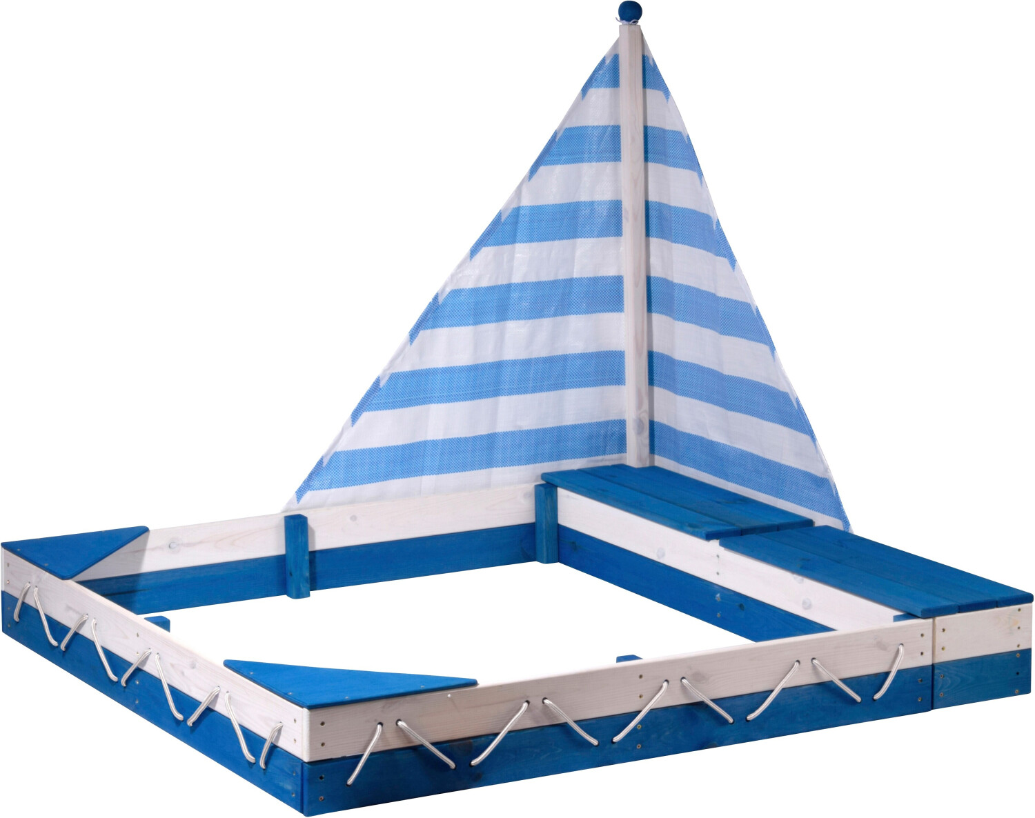 Dobar Sandkasten Segel Maritim 104,99 € Preisvergleich zwei Spielzeugkisten und 138,5x115,5cm | mit bei ab