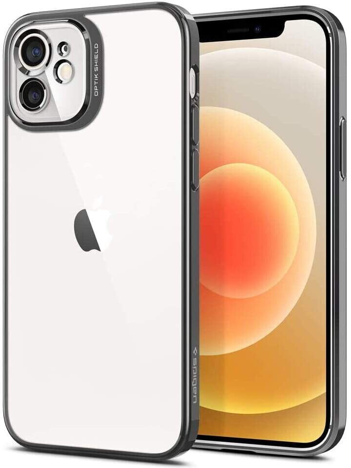 Spigen Case Optik Crystal iPhone 12, Transparent-grey