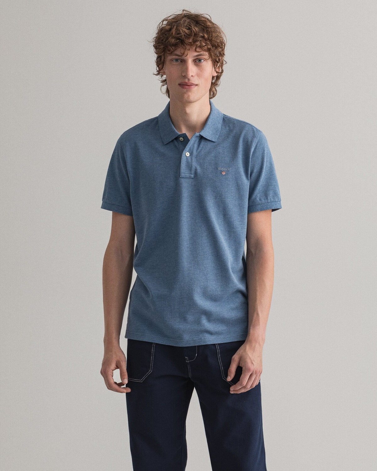Buy GANT Bestseller Piqu Polo Shirt 2201 denim blue from 78.99