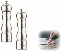 Rosenstein & Söhne Set moulin poivre et sel en inox design Rétro