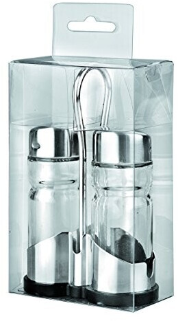 ibili Salière et poivrière en verre et inox