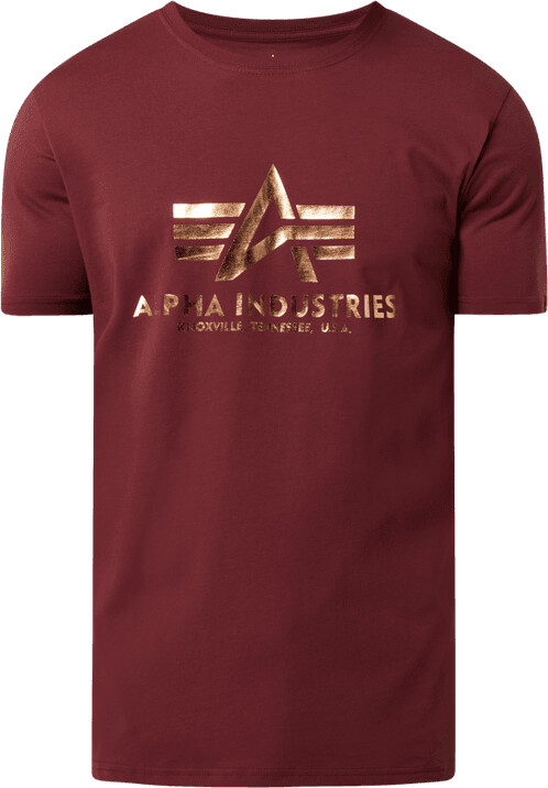Alpha Industries Basic T-Shirt (100501) burgundy/gold