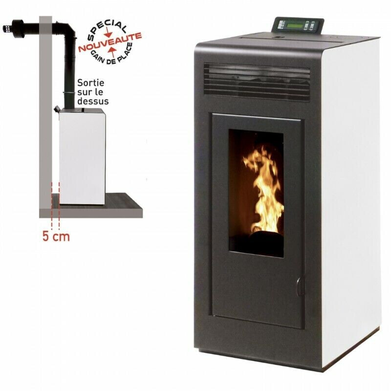 Interstoves Marina 11 KW étanche blanc WiFi Kit conduit ventouse