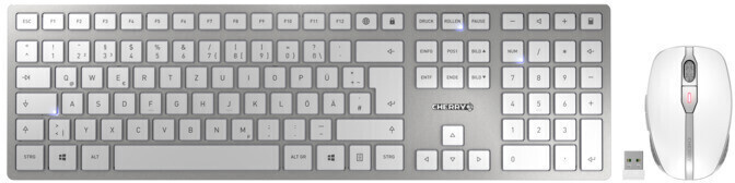 CHERRY DW 9100 SLIM (DE) argent/blanc