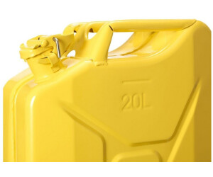 Oxid7 Benzinkanister aus Metall 20 Liter inkl. Ausgießer silber flexibel,  UN-Zulassung  Kraftstoffkanister für Benzin, Diesel & Bio-Ethanol geeignet  [Olivgrün] : : Auto & Motorrad