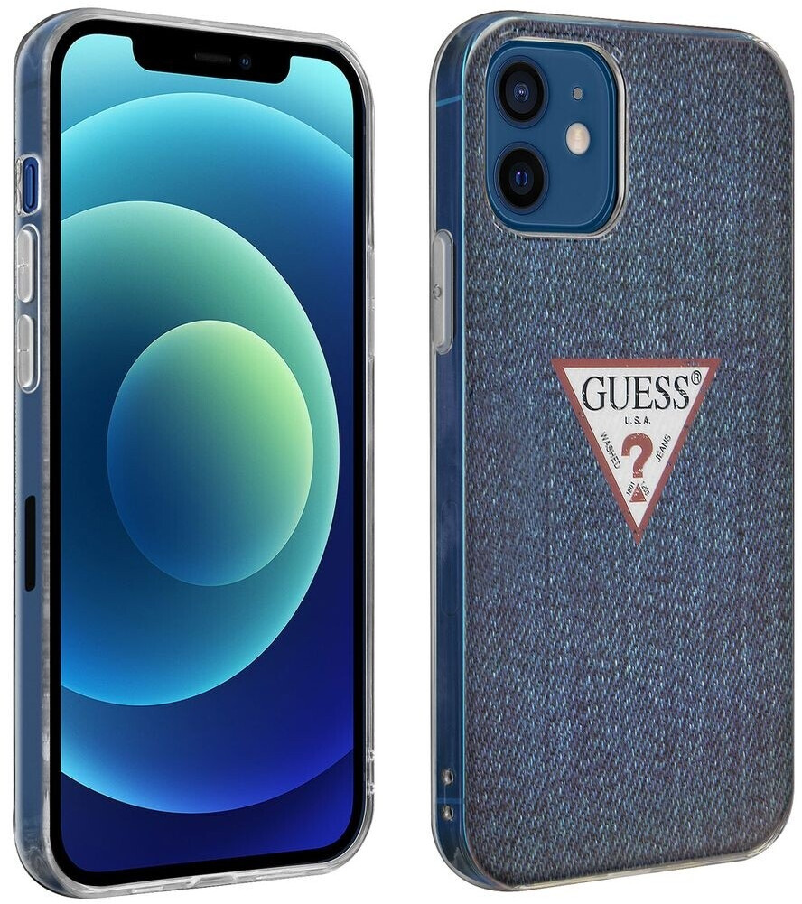 Guess Hard Case Denim für Apple iPhone 12, 12 Pro - dark blue (GUHCP12MPCUJULDB)