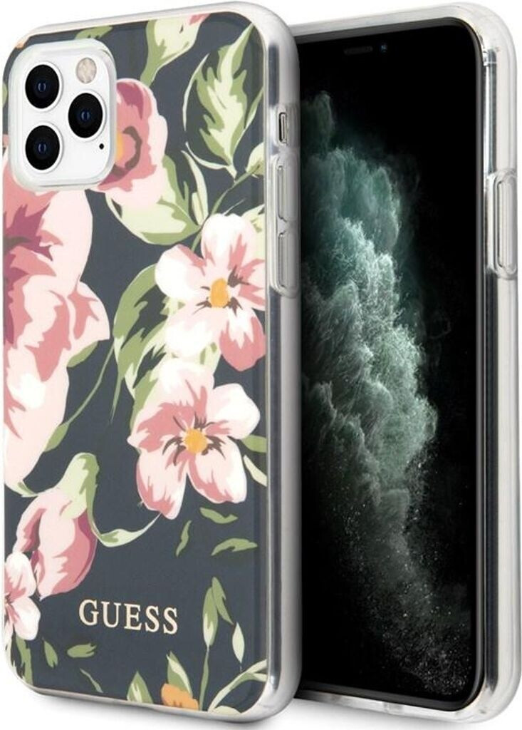 Guess Hard Cover Flower Navy Blue, für Apple iPhone 11 Pro Max, GUHCN65IMLFL03, Blister (GUHCN65IMLFL03)