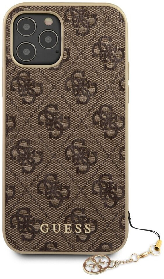 Guess - 4G Charms - iPhone 12, 12 Pro (6.1) - Braun - Hard Case - Braun - Handyhülle Schutzhülle Handyhülle (GUHCP12MGF4GBR)
