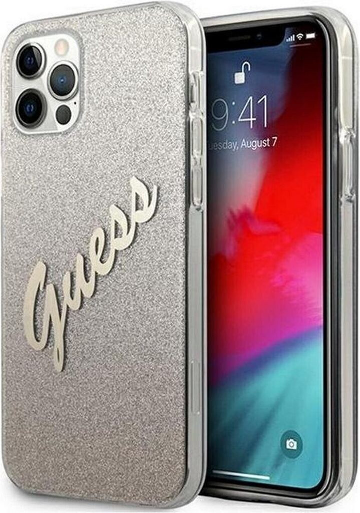 Guess Hard Cover Vintage Glitter Gold, für Apple iPhone 12 Pro Max, GUHCP12LPCUGLSBK, Blister (GUHCP12LPCUGLSGO)