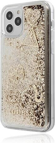 Guess Liquid Glitter Charms Case für Apple iPhone 12 Pro Max - gold (GUHCP12LGLHFLGO)