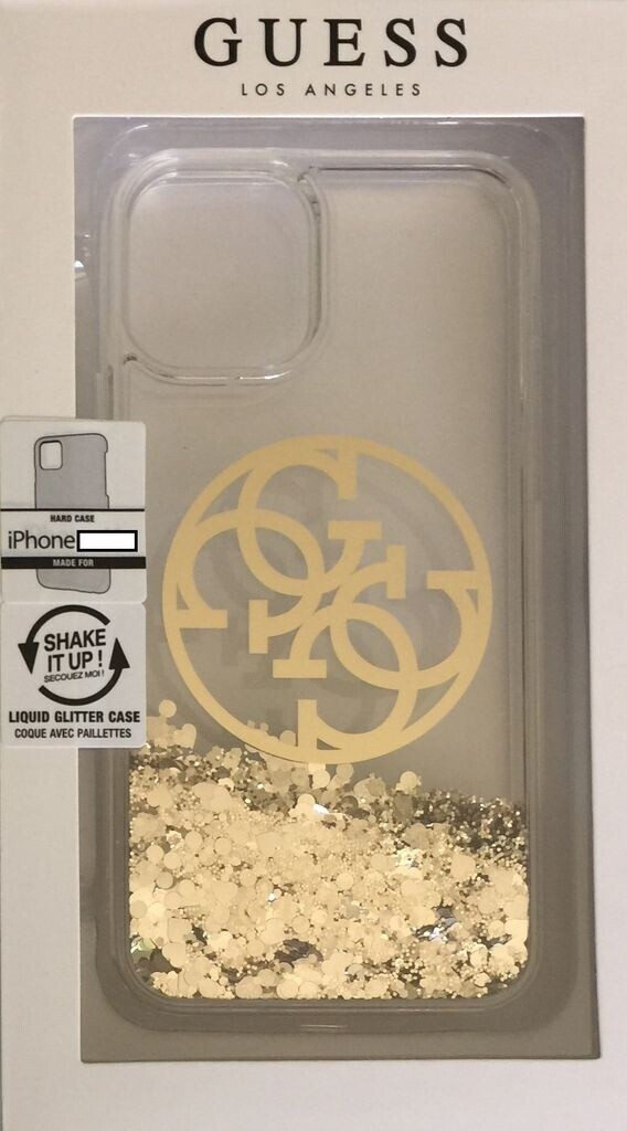 Guess PC/TPULiquid Glitter Circle Logo für Apple iPhone 11 Pro - gold (GUHCN58LGGITDGO)