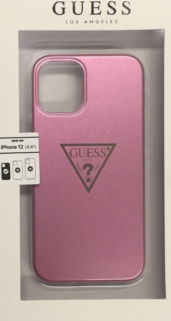 Guess Hard Case Metallic Triangle für Apple iPhone 12 mini - pink (GUHCP12SPCUMPTPI)
