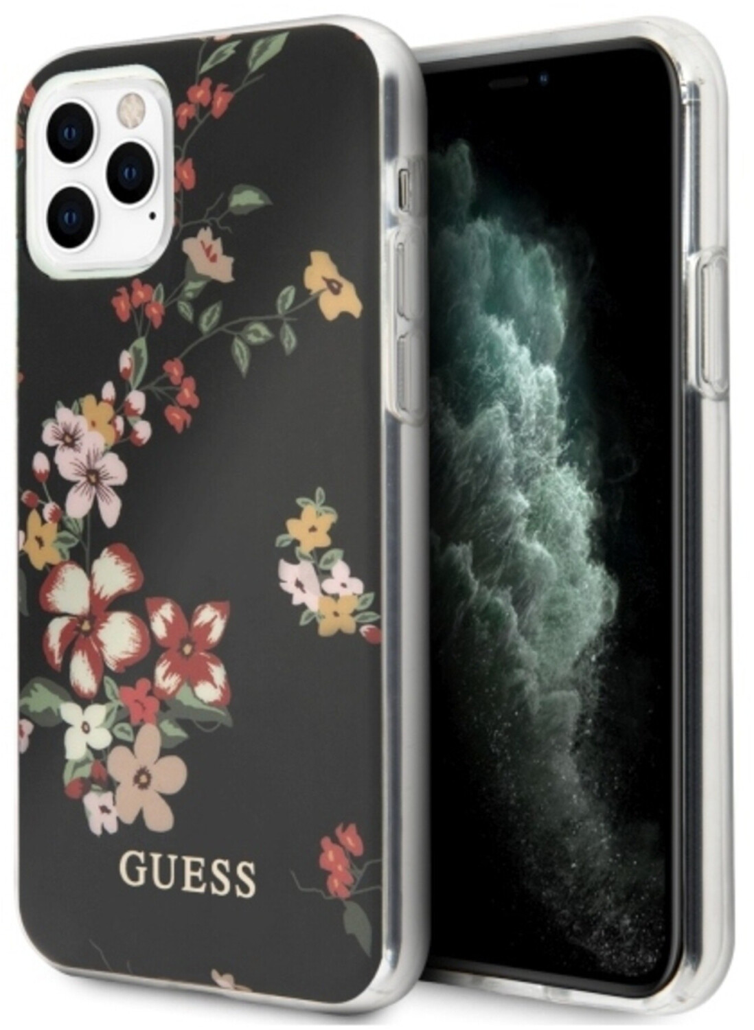 Guess Hard Cover Flower Black, für Apple iPhone 11 Pro, GUHCN58IMLFL04, Blister (GUHCN58IMLFL04)